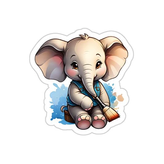 Elegant Elephant Elegance Sticker | Sticker Elephant for phone cases, notebooks, water bottles, scrapbooks