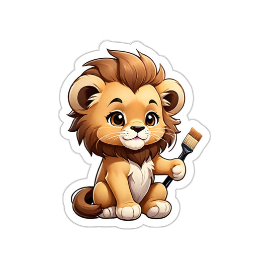 Wild Cub Portrait Sticker | Sticker Lion for phone cases, notebooks, water bottles, scrapbooks