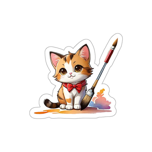 Paw-some Painter Sticker | Cat Stickers for phone cases, notebooks, water bottles, scrapbooks