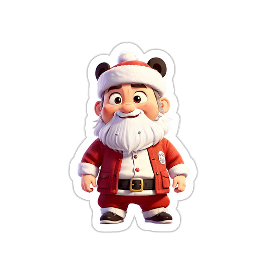 Santa's Merry Greetings Sticker | Santa Sticker for phone cases, notebooks, water bottles, scrapbooks