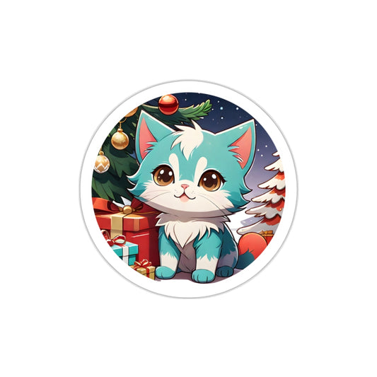 Merry Meowmas Magic Sticker | Meow Stickers for phone cases, notebooks, water bottles, scrapbooks