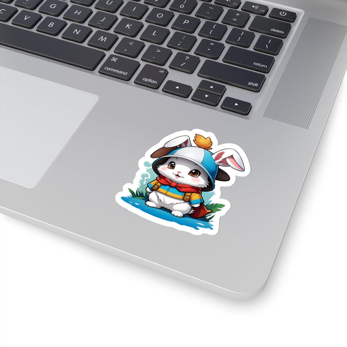 Adorable Bunny Charm Sticker | Bunny Sticker on Laptop for laptop