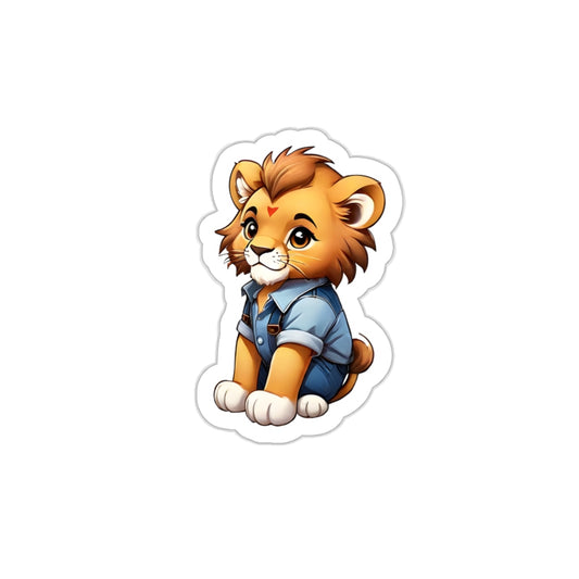 Adorable Cub Charm Sticker | Lion Sticker for phone cases, notebooks, water bottles, scrapbooks