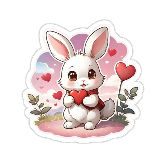 Bunny Charm Delight Sticker | Cute Bunny Stickers for phone cases, notebooks, water bottles